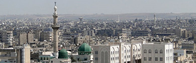 Cityscape of Aleppo, as seen from the Aleppo Citadel Cityscape of Aleppo, as seen from the Aleppo Citadel