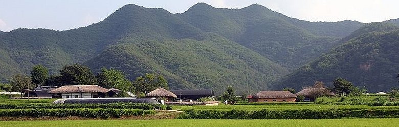 Hahoe Folk Village in Andong, South Korea Hahoe Folk Village in Andong, South Korea