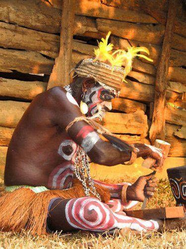 An Asmat at Taman Mini Indonesia Indah in Jakarta