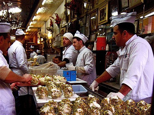 Bakdash Ice Cream Shop in the souq of Damascus Bakdash Ice Cream Shop in the souq of Damascus
