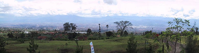 Bandung as seen from the northern hills