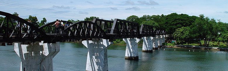 The bridge over the River Kwai at Kanchanaburi, Thailand