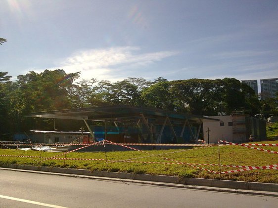 The Caldecott MRT Station, before it came into operation The Caldecott MRT Station, before it came into operation