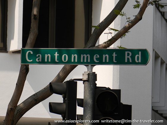 Cantonment Road signboard Cantonment Road signboard