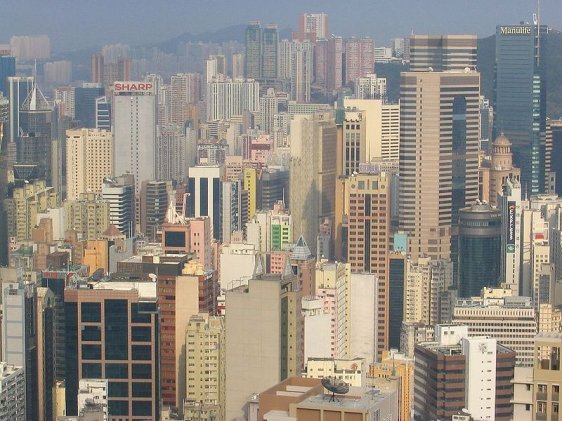 Densely built Causeway Bay, Hong Kong Densely built Causeway Bay, Hong Kong