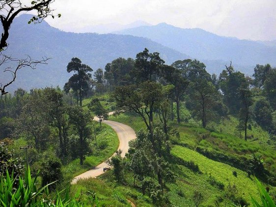 Hill road in Chiang Mai Province Hill road in Chiang Mai Province