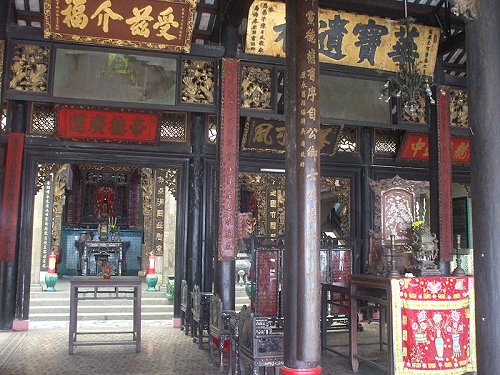 The interior of a Chinese temple in Cholon district, Ho Chi Minh City The interior of a Chinese temple in Cholon district, Ho Chi Minh City