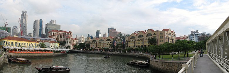 View of Clarke Quay from Ord Bridge