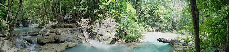 Tier Five of the 7-tier Erawan Waterfall, Erawan National Park