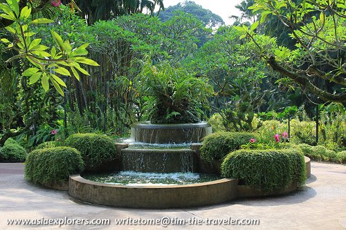 Fountain at the National Orchid Garden, Singapore Fountain at the National Orchid Garden, Singapore