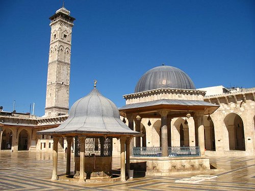 Courtyard of the Great Mosque of Aleppo Courtyard of the Great Mosque of Aleppo