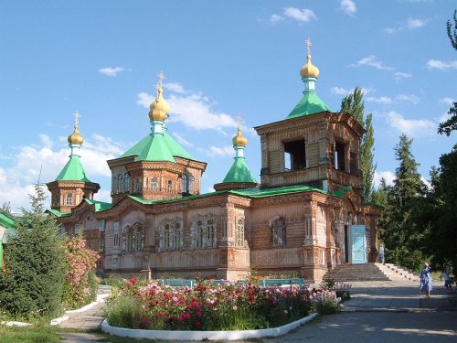Russian Orthodox Holy Trinity Cathedral, Karakol, Kyrgyzstan Russian Orthodox Holy Trinity Cathedral, Karakol, Kyrgyzstan