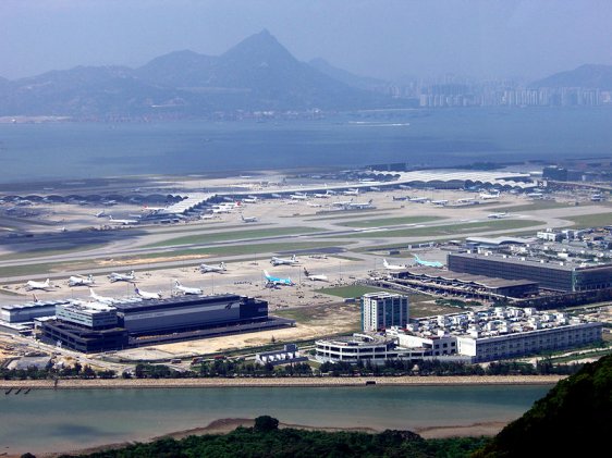 View of the Hong Kong International Airport from Ngong Ping 360 Cable Car View of the Hong Kong International Airport from Ngong Ping 360 Cable Car