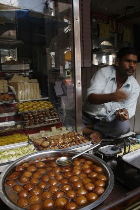 Indian sweet shop in Varanasi