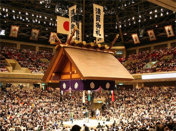 Inside the Ryogoku Kokugikan