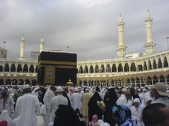 The Kaaba before a rare rainfall
