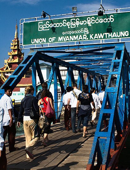 Arriving at Kawthaung, Myanmar