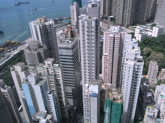 Aerial view of Kennedy Town, Hong Kong Aerial view of Kennedy Town, Hong Kong
