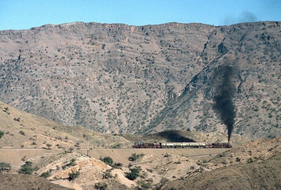 Train of the Pakistan Railway passing through Khyber Pass Train of the Pakistan Railway passing through Khyber Pass