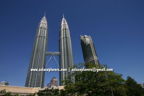 KLCC with Petronas Twin Towers and Menara Maxis