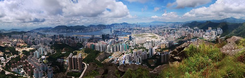 View of Kowloon, Hong Kong, from Kowloon Peak View of Kowloon, Hong Kong, from Kowloon Peak