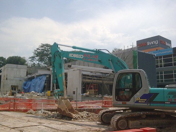 Labrador Park MRT Station during construction Labrador Park MRT Station during construction