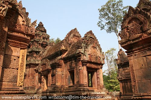 Miniature ruins of Banteay Srei