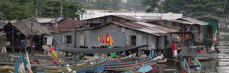 Fishing village in Narathiwat, Thailand
