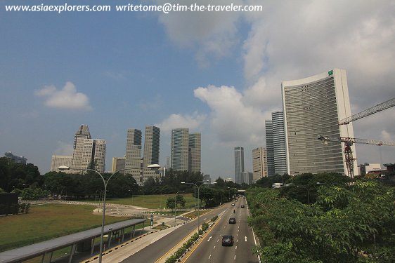 Nicoll Highway with Suntec City and Park Royal Singapore Nicoll Highway with Suntec City and Park Royal Singapore