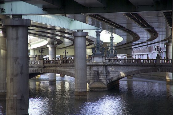 The Nihonbashi Bridge under elevated highways in Chuo, Tokyo The Nihonbashi Bridge under elevated highways in Chuo, Tokyo