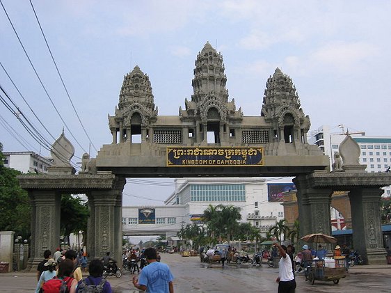 Border crossing in Poipet, Cambodia