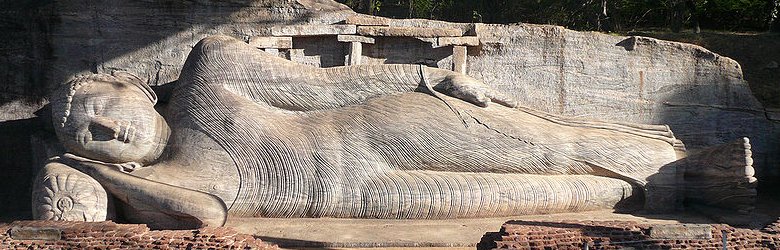 The Reclining Buddha at Gal Vihara, Polonnaruwa The Reclining Buddha at Gal Vihara, Polonnaruwa