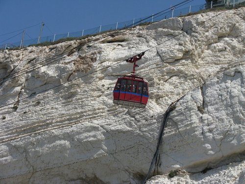 Cable car at Rosh HaNikra, Galilee Cable car at Rosh HaNikra, Galilee