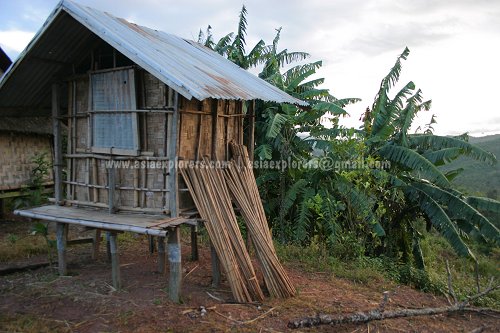 Rustic farmer's hut in Phonsavan