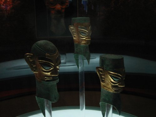 Sanxingdui Masks, Sanxingdui Museum, Sichuan Sanxingdui Masks, Sanxingdui Museum, Sichuan