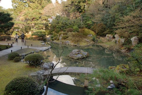 Japanese garden at Shoren-in Temple Japanese garden at Shoren-in Temple