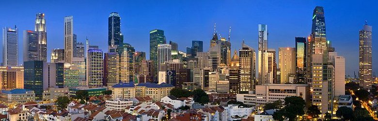 Singapore Central Business District as viewed from Chinatown