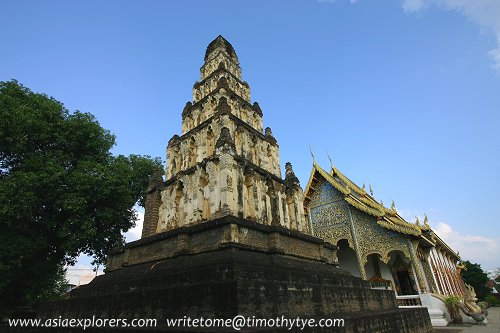 The square chedi of Wat Chama Thewi, Lamphun