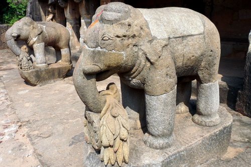 Stone elephants at the Udaygiri & Khandagiri Caves, Odisha Stone elephants at the Udaygiri & Khandagiri Caves, Odisha