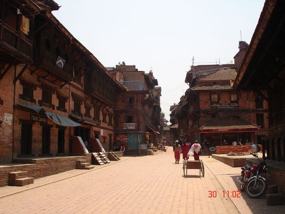 Street in Bhaktapur, Nepal