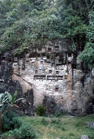 Toraja cliffside graves