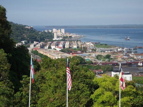 View of Sandakan from Puu Jih Shih Buddhist Temple View of Sandakan from Puu Jih Shih Buddhist Temple
