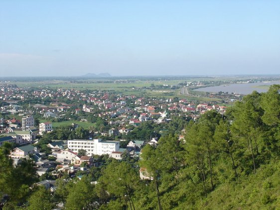 Vinh, as seen from Quyet Mountain
