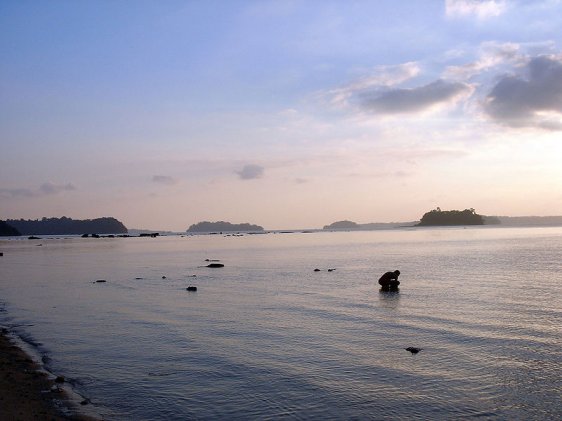 Sunset at Wandoor Beach in the Andaman Islands
