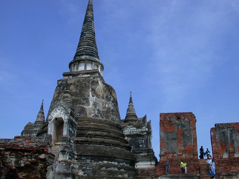 Wat Phra Si Sanphet is thronged by visitors, especially during weekends.